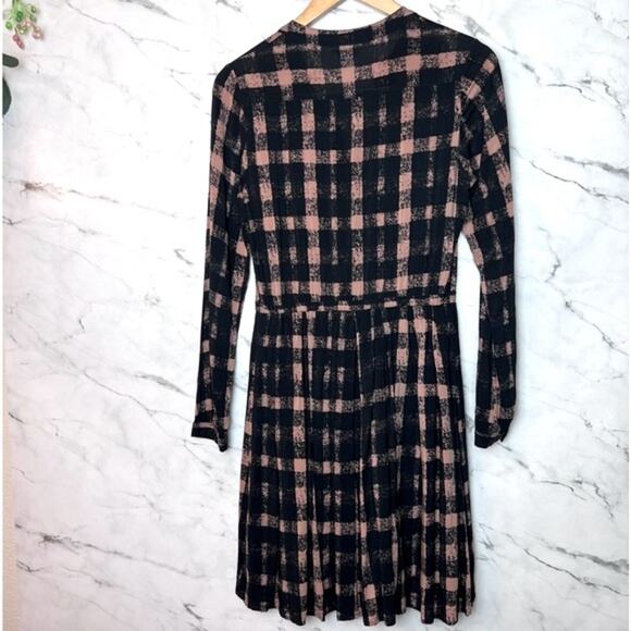 Anthropologie 11.1 Tylho Checkered Buffalo Plaid Button Front Shirt Dress XS - Picture 7 of 9